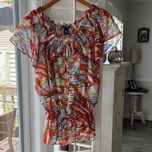 Autograph Multicolor Geometric Blouse